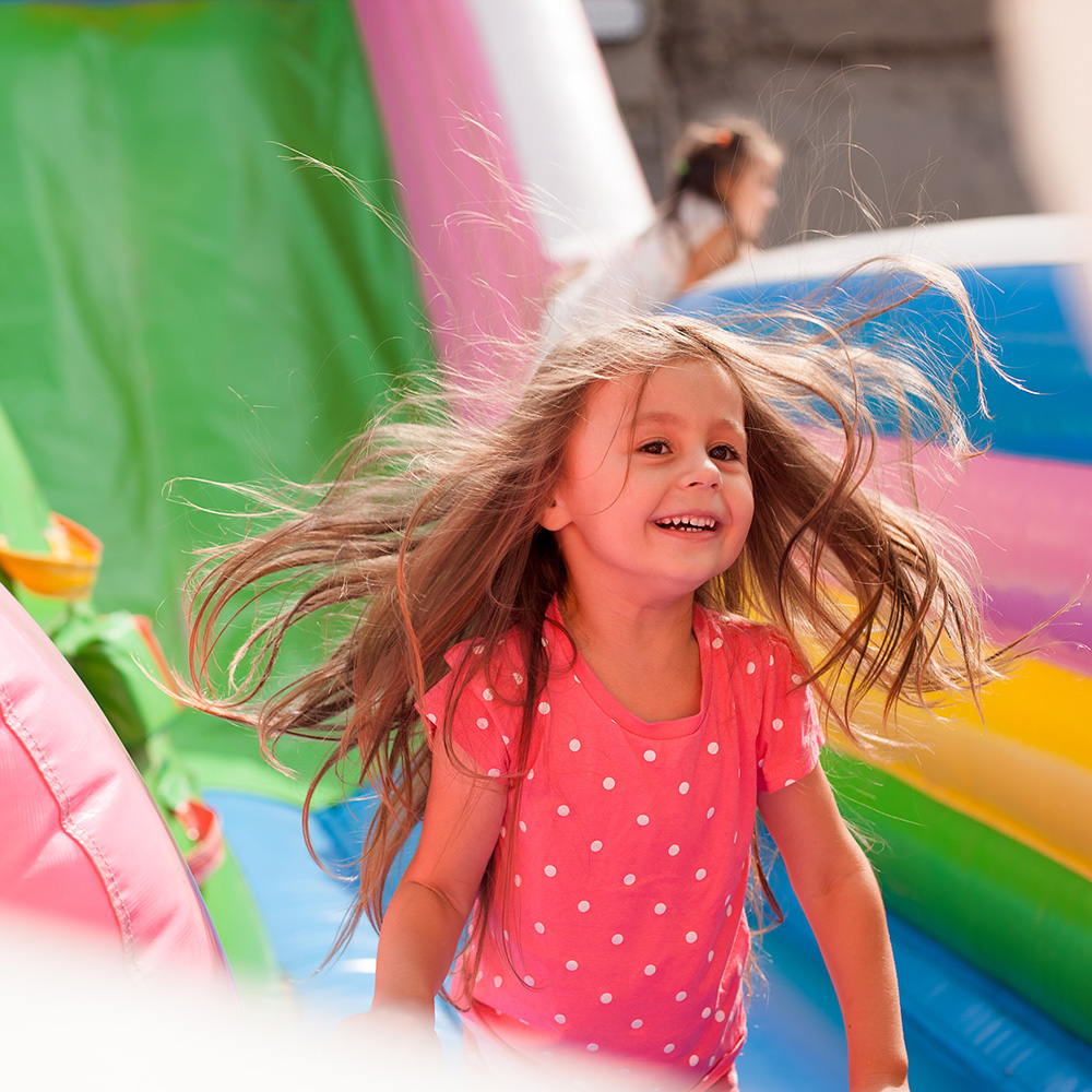 Hoppeborg til den næste børnefødselsdag